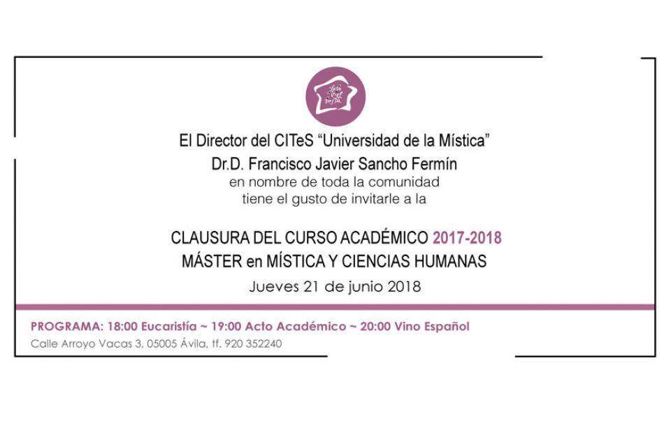 Clausura del Curso Académico 2017-2018