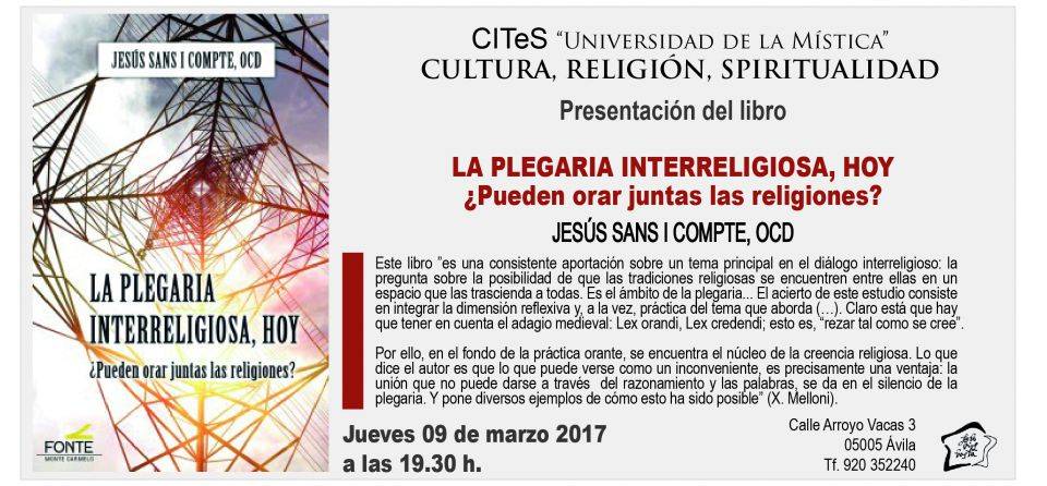 Presentación libro jesus sans plegaria interreligiosa